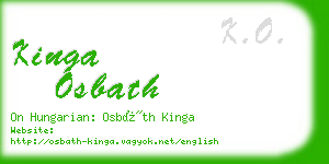 kinga osbath business card